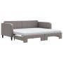 Trundle sofa bed with taupe gray fabric mattress 90x200 cm by vidaXL, Beds and slatted bases - Ref: Foro24-3196837, Price: 41...