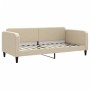 Trundle sofa bed with cream fabric mattress 90x200 cm by vidaXL, Beds and slatted bases - Ref: Foro24-3196838, Price: 421,55 ...