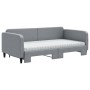 Trundle sofa bed with light gray fabric mattress 100x200 cm by vidaXL, Beds and slatted bases - Ref: Foro24-3196839, Price: 4...