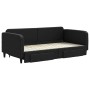 Trundle sofa bed with drawers black fabric 100x200 cm by vidaXL, Beds and slatted bases - Ref: Foro24-3196859, Price: 340,99 ...