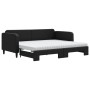 Trundle sofa bed with black fabric mattress 90x200 cm by vidaXL, Beds and slatted bases - Ref: Foro24-3196836, Price: 419,56 ...