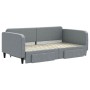 Trundle sofa bed with drawers light gray fabric 90x190 cm by vidaXL, Beds and slatted bases - Ref: Foro24-3196862, Price: 312...