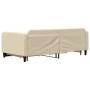 Trundle sofa bed with drawers cream fabric 100x200 cm by vidaXL, Beds and slatted bases - Ref: Foro24-3196861, Price: 367,99 ...