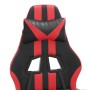 Silla gaming con reposapiés cuero sintético negro rojo de vidaXL, Sillones para videojuegos - Ref: Foro24-3143831, Precio: 12...