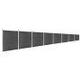 Black WPC Fence Panel Set 1391x186 cm by vidaXL, fence panels - Ref: Foro24-3070435, Price: 2,00 €, Discount: %