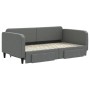 Trundle sofa bed with drawers dark gray fabric 90x190 cm by vidaXL, Beds and slatted bases - Ref: Foro24-3196863, Price: 323,...