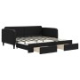 Trundle sofa bed with drawers black fabric 90x190 cm by vidaXL, Beds and slatted bases - Ref: Foro24-3196864, Price: 323,30 €...