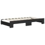 Trundle sofa bed with drawers black fabric 90x190 cm by vidaXL, Beds and slatted bases - Ref: Foro24-3196864, Price: 323,30 €...