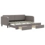 Trundle sofa bed with drawers taupe gray fabric 90x200 cm by vidaXL, Beds and slatted bases - Ref: Foro24-3196855, Price: 347...