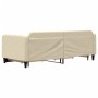 Sofá cama nido con cajones tela color crema 90x200 cm de vidaXL, Camas y somieres - Ref: Foro24-3196856, Precio: 322,44 €, De...