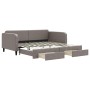 Trundle sofa bed with drawers taupe gray fabric 100x200 cm by vidaXL, Beds and slatted bases - Ref: Foro24-3196860, Price: 33...