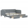 Sofá cama nido con cajones tela gris claro 90x200 cm de vidaXL, Camas y somieres - Ref: Foro24-3196852, Precio: 343,72 €, Des...