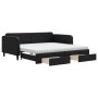 Sofá cama nido con cajones tela negro 100x200 cm de vidaXL, Camas y somieres - Ref: Foro24-3196877, Precio: 491,30 €, Descuen...