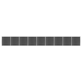 Black WPC Fence Panel Set 1564x186 cm by vidaXL, fence panels - Ref: Foro24-3070436, Price: 2,00 €, Discount: %