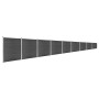 Black WPC Fence Panel Set 1564x186 cm by vidaXL, fence panels - Ref: Foro24-3070436, Price: 2,00 €, Discount: %