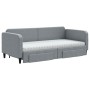 Trundle sofa bed with drawers light gray fabric 90x200 cm by vidaXL, Beds and slatted bases - Ref: Foro24-3196870, Price: 473...