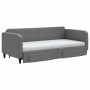 Sofá cama nido con cajones tela gris oscuro 90x200 cm de vidaXL, Camas y somieres - Ref: Foro24-3196871, Precio: 476,33 €, De...