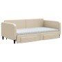 Trundle sofa bed with drawers cream fabric 100x200 cm by vidaXL, Beds and slatted bases - Ref: Foro24-3196879, Price: 491,30 ...