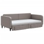 Sofá cama nido con cajones tela gris taupe 100x200 cm de vidaXL, Camas y somieres - Ref: Foro24-3196878, Precio: 490,99 €, De...