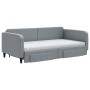 Trundle sofa bed with drawers light gray fabric 100x200 cm by vidaXL, Beds and slatted bases - Ref: Foro24-3196875, Price: 48...