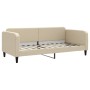 Trundle sofa bed with drawers cream fabric 90x200 cm by vidaXL, Beds and slatted bases - Ref: Foro24-3196874, Price: 462,95 €...