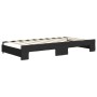 Trundle sofa bed with drawers black fabric 90x190 cm by vidaXL, Beds and slatted bases - Ref: Foro24-3196882, Price: 502,73 €...