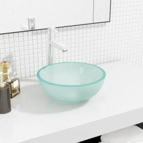 Lavabo de vidrio templado esmerilado 30x12 cm de vidaXL, Lavabos - Ref: Foro24-345241, Precio: 38,90 €, Descuento: %