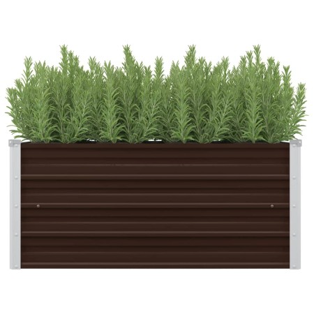 Brown galvanized steel flower bed 100x40x45 cm by vidaXL, Pots and planters - Ref: Foro24-45720, Price: 41,12 €, Discount: %