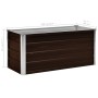 Brown galvanized steel flower bed 100x40x45 cm by vidaXL, Pots and planters - Ref: Foro24-45720, Price: 41,12 €, Discount: %