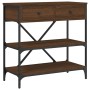 Oak brown engineered wood console table 75x34.5x75 cm by vidaXL, Side tables - Ref: Foro24-833412, Price: 106,01 €, Discount: %