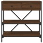 Oak brown engineered wood console table 75x34.5x75 cm by vidaXL, Side tables - Ref: Foro24-833412, Price: 106,01 €, Discount: %