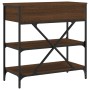 Oak brown engineered wood console table 75x34.5x75 cm by vidaXL, Side tables - Ref: Foro24-833412, Price: 106,01 €, Discount: %