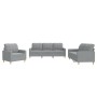 Sofa set with cushions 3 pieces light gray fabric by vidaXL, Sofas - Ref: Foro24-3201242, Price: 705,51 €, Discount: %