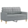 Sofagarnitur mit Kissen 3-teilig aus hellgrauem Stoff von vidaXL, Sofas - Ref: Foro24-3201242, Preis: 703,72 €, Rabatt: %