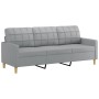 Sofagarnitur mit Kissen 3-teilig aus hellgrauem Stoff von vidaXL, Sofas - Ref: Foro24-3201242, Preis: 703,72 €, Rabatt: %