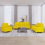 Sofa set with cushions 3 pieces light yellow fabric by vidaXL, Sofas - Ref: Foro24-3201247, Price: 609,48 €, Discount: %