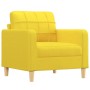 Sofa set with cushions 3 pieces light yellow fabric by vidaXL, Sofas - Ref: Foro24-3201247, Price: 609,48 €, Discount: %