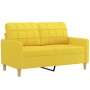 Sofa set with cushions 3 pieces light yellow fabric by vidaXL, Sofas - Ref: Foro24-3201247, Price: 609,48 €, Discount: %