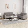 Sofa set with cushions 2 pieces taupe gray fabric by vidaXL, Sofas - Ref: Foro24-3201281, Price: 445,98 €, Discount: %