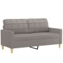 Sofa set with cushions 2 pieces taupe gray fabric by vidaXL, Sofas - Ref: Foro24-3201281, Price: 445,98 €, Discount: %