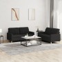 2-piece sofa set with black fabric cushions by vidaXL, Sofas - Ref: Foro24-3201278, Price: 465,11 €, Discount: %