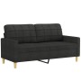 Sofagarnitur mit Kissen 2 Stück schwarzer Stoff von vidaXL, Sofas - Ref: Foro24-3201278, Preis: 450,46 €, Rabatt: %