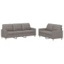 Sofa set with cushions 2 pieces taupe gray fabric by vidaXL, Sofas - Ref: Foro24-3201313, Price: 548,78 €, Discount: %