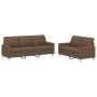 Sofa set with cushions 2 pieces brown fabric by vidaXL, Sofas - Ref: Foro24-3201309, Price: 531,01 €, Discount: %