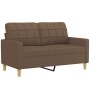 Sofa set with cushions 2 pieces brown fabric by vidaXL, Sofas - Ref: Foro24-3201309, Price: 531,01 €, Discount: %