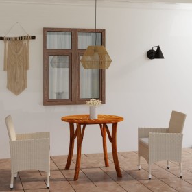 Juego de comedor para jardín 3 piezas beige de vidaXL, Conjuntos de jardín - Ref: Foro24-3071732, Precio: 268,99 €, Descuento: %