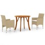 Beige 3-piece garden dining set by vidaXL, Garden sets - Ref: Foro24-3071732, Price: 268,52 €, Discount: %