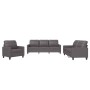 Gray synthetic leather 3-piece sofa set with cushions by vidaXL, Sofas - Ref: Foro24-3201340, Price: 725,62 €, Discount: %