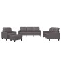 4-teilige Sofagarnitur aus grauem Kunstleder mit Kissen von vidaXL, Sofas - Ref: Foro24-3201345, Preis: 781,15 €, Rabatt: %