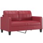 Sofa set with cushions 2 pieces red synthetic leather by vidaXL, Sofas - Ref: Foro24-3201361, Price: 457,27 €, Discount: %